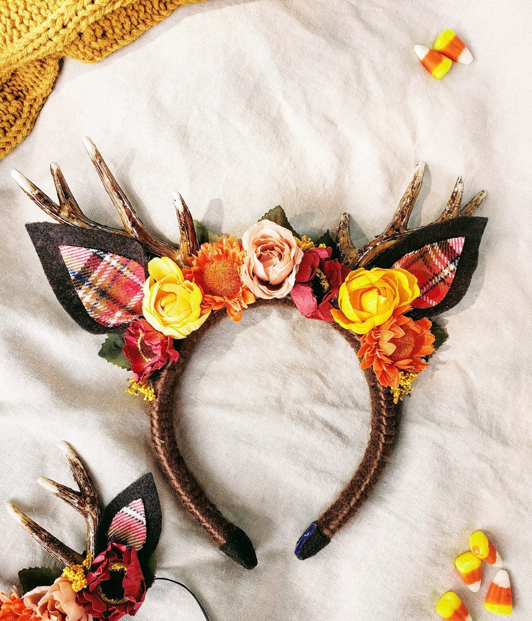 Halloween Deer Headband Antler Headband Deer Antler Etsy