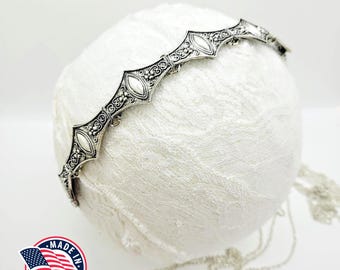 Metal Crown Headband: Medieval Battle Armor Headpiece; Viking Crown; Chainmail Crown; Silver Medieval Crown; Metal Crown; Renaissance Faire