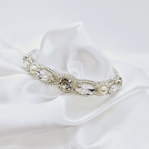 Wedding Collar for Small Dogs; Rhinestone Pearl Dog Collar; Small Breed Fancy Collar; Bling Collar for Wedding