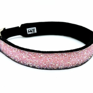 Adjustable Pink Dog Collar; Sparkly Pink Dog Collar; Large Breed Collar; Dog Collar; Pink Collar; Pink Bling Collar; Fancy Pink Collar