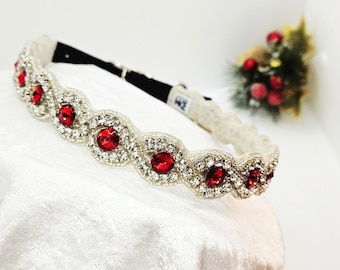 Ruby Red Adjustable Collar; Christmas Dog Collar; Valentine's Day Collar; Fancy Pet Collars; Christmas Pet Collars; Holiday Collars