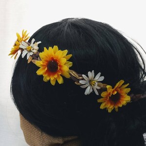 Sunflower Festival Crown: Wildflower Hippie Headband image 6