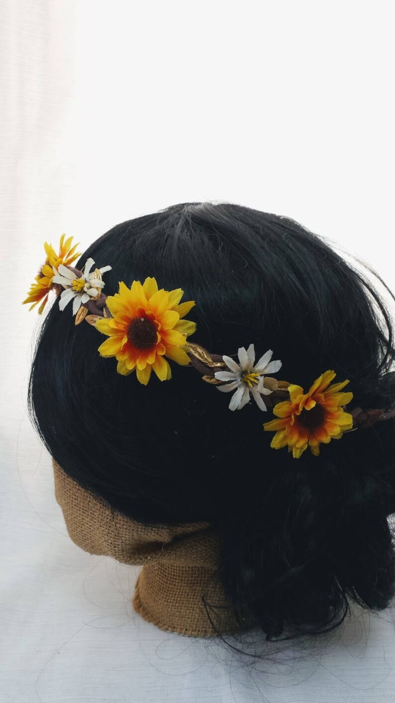 Sunflower Festival Crown: Wildflower Hippie Headband image 6