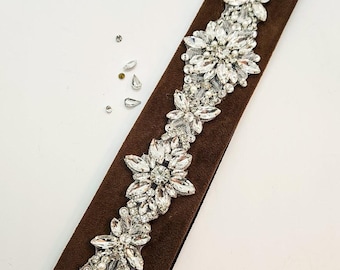 Suede and Rhinestone Guitar Strap; Southwestern Bling Guitar Strap; Western Guitar Strap; Acoustic Guitar Strap; Beaded Straps; Unique Strap