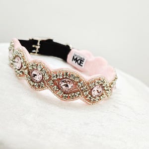 Adjustable Pink Rhinestone Dog Collar; Unique Dog Collars; Pink Dog Collar; Wedding Dog Collar; Dog Collar; Bling Dog Collar
