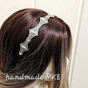 Metal Crown Headband: Medieval Battle Armor Headpiece; Viking Crown; Chainmail Crown; Silver Medieval Crown; Metal Crown; Renaissance Faire image 12
