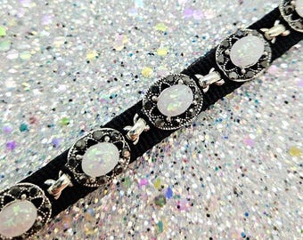 Faux Opal Cat Collar; Cat Necklace; Breakaway Cat Collar; Unique Cat Collars; Cat Collar; Cat Accessory; Cat Safety Collar
