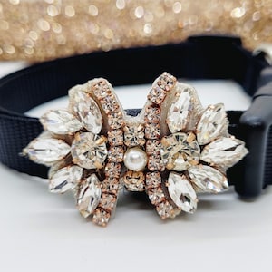 Rose Gold Collar Jewels; Dog Collar Jewels; Wedding Dog Collar Piece; Dog Flower Girl; Bling Dog Jewels; Fancy Dog Collar; Attachable Jewel