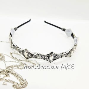 Metal Crown Headband: Medieval Battle Armor Headpiece; Viking Crown; Chainmail Crown; Silver Medieval Crown; Metal Crown; Renaissance Faire image 9