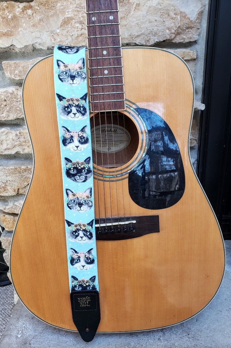 Cat Guitar Strap Funny Guitar Strap Girls Guitar Strap Boys Etsy