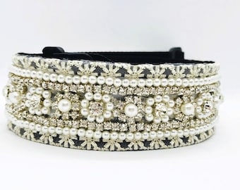 Rhinestone & Pearl Beaded Guitar Strap: Rhinestone Guitar Strap; Pearl Guitar Strap; Unique Acoustic Guitar Straps; Gift Ideas for Her