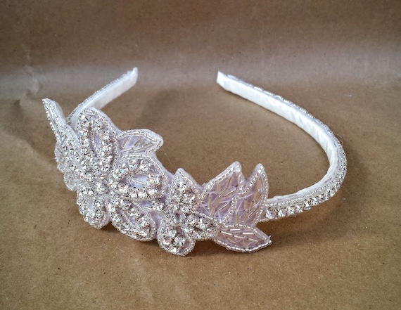 Crystal Flower Bridal Headband: Rhinestone Wedding Headpiece  display picture 1