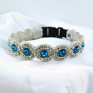 Blue Rhinestone Dog Collar; Unique Dog Collars; Small Blue Dog Collar; Wedding Dog Collar; Dog Collar; Bling Dog Collar; Blue Dog Collar