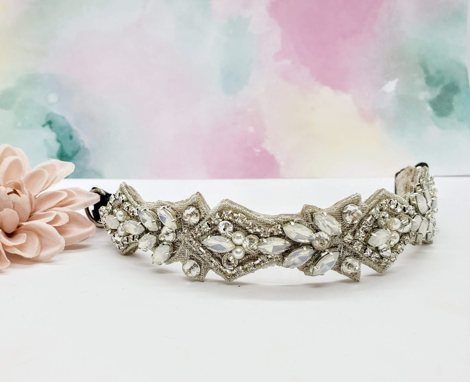 Moonstone Dog Collar Opal Dog Collars Small Crystal Dog Etsy