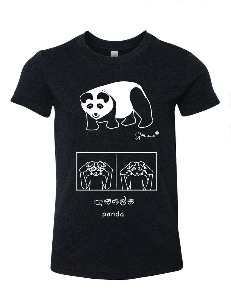 Sign Language Tshirt ASL Tshirt Panda Tshirt Unisex Etsy