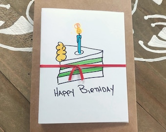 Tarjetas de cumpleaños hechas a mano - paquete de 5