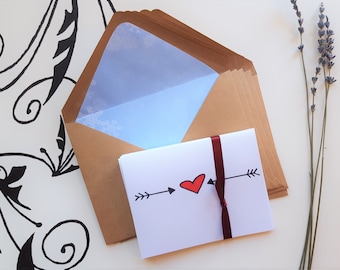 Handmade Blank Cards - 5 pack