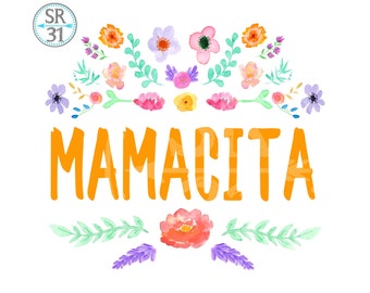Download Free Babycita Mamacita Floral Watercolor Printable Pdf Sublimation Etsy PSD Mockup Template