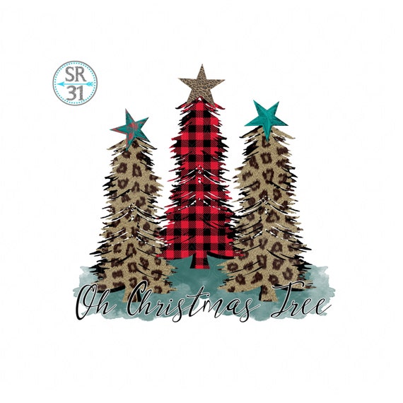 Download Free Merry Oh Christmas Tree Junky Leopard Buffalo Print Holiday Etsy PSD Mockup Template