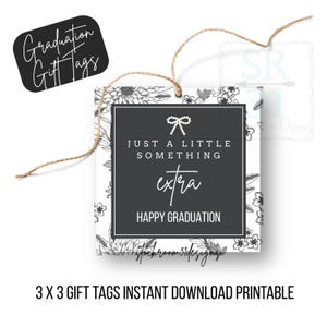 Cadeaukaartje iets extra's | Cadeaulabel Happy Graduation | DIGITALE DOWNLOAD | Cadeaulabel diploma | Afstudeercadeau-ideeën | Afdrukbaar cadeau
