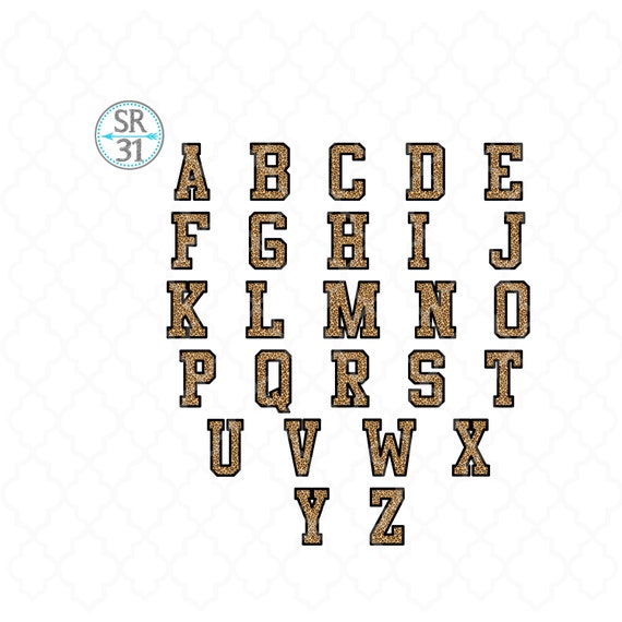 Download Free Alphabet Leopard Print Font Letter Pack College Varsity Etsy PSD Mockup Template