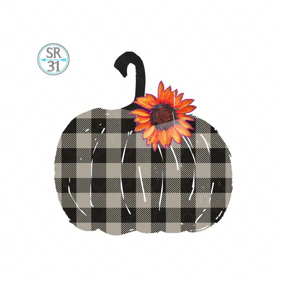 Download Pumpkin Buffalo Plaid Png Fall Sublimation Design Download Etsy