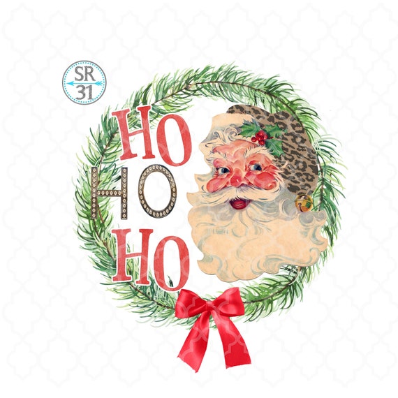 Download Santa Png Christmas Png Christmas Leopard Sublimation Etsy SVG Cut Files