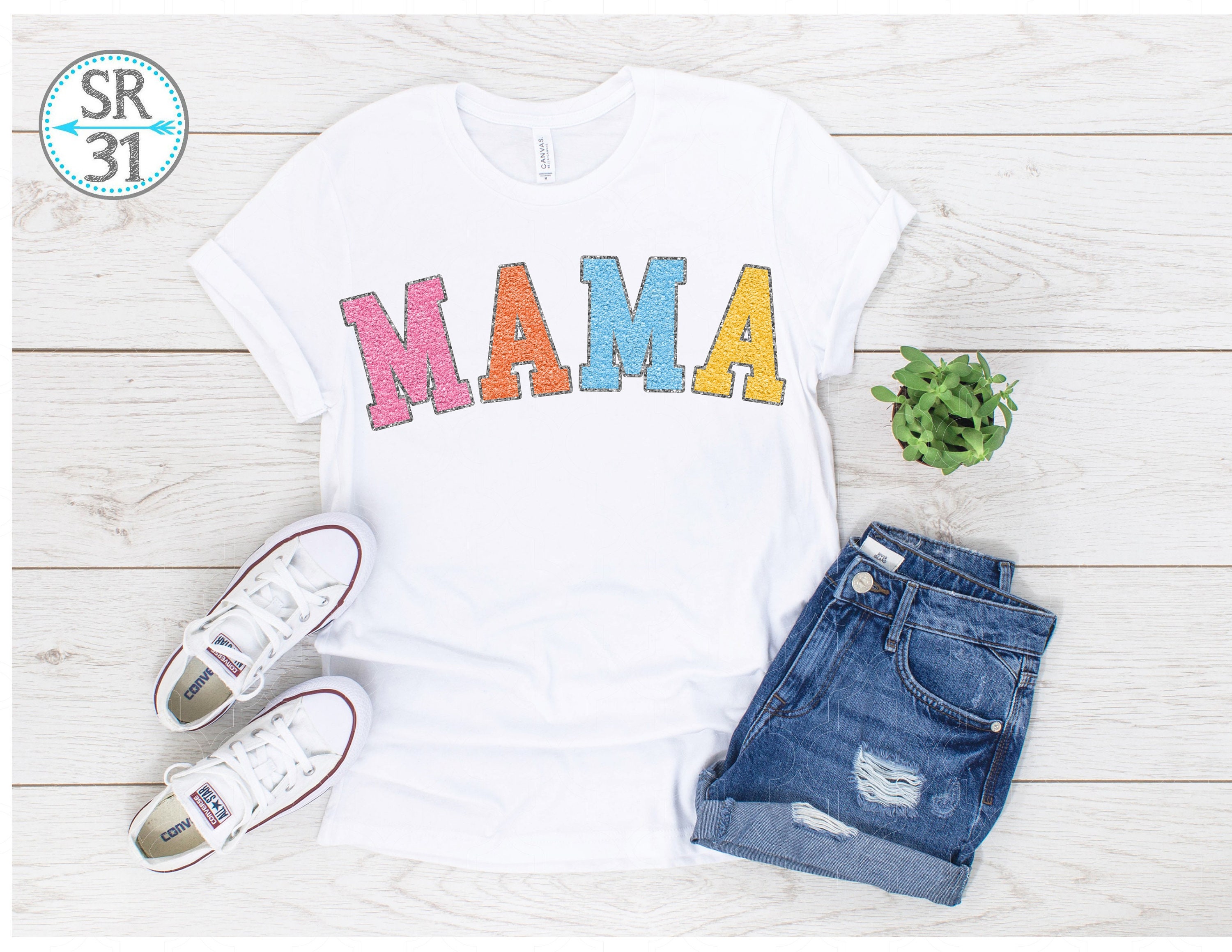 Faux Chenille Letter Patch Mama PNG Mama Sublimation Design - Etsy