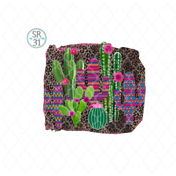 Cactus Png Cactus Leopard Print Sublimation Sublimation Etsy