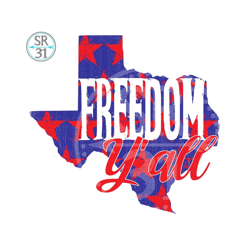 TEXAS Freedom Y'all Instant Download Printable PDF File Etsy