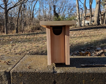 Cedar Original Style Gilwood Bluebird Nesting Box/Birdhouse - With Cleanout - 10" x 9" x 5.5"