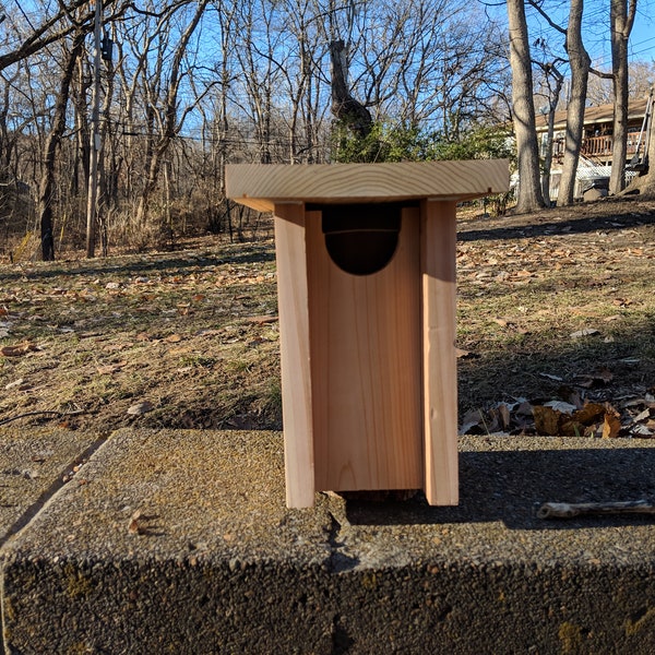 Raw Cedar Original Style Gilwood Bluebird Nesting Box/Birdhouse - With Cleanout - 10" x 9" x 5.5"