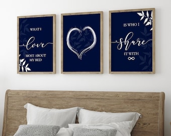 Blue wall 2024 art for bedroom