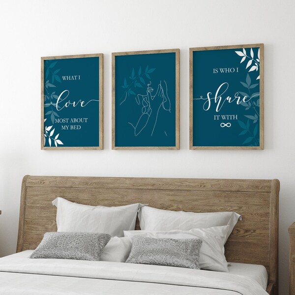 Teal Bedroom Decor - Etsy
