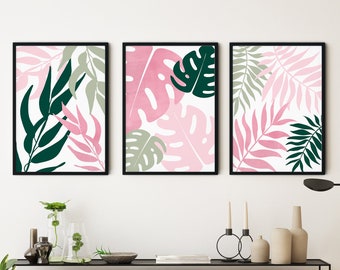 Pink Green Wall Art - Etsy UK