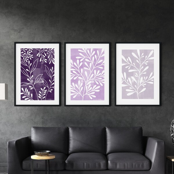 Purple Wall Art Etsy UK
