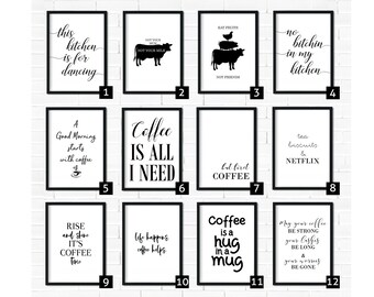 Just beat it this kitchen is for dancing Chop it 3 x kitchen print set