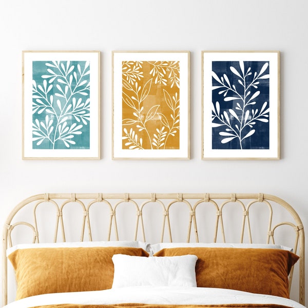 Yellow Navy Teal Etsy