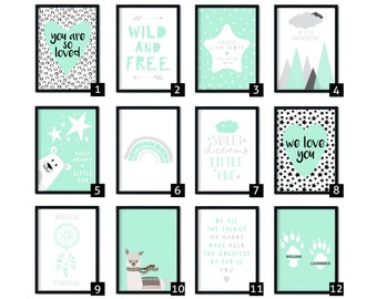 mint nursery accessories