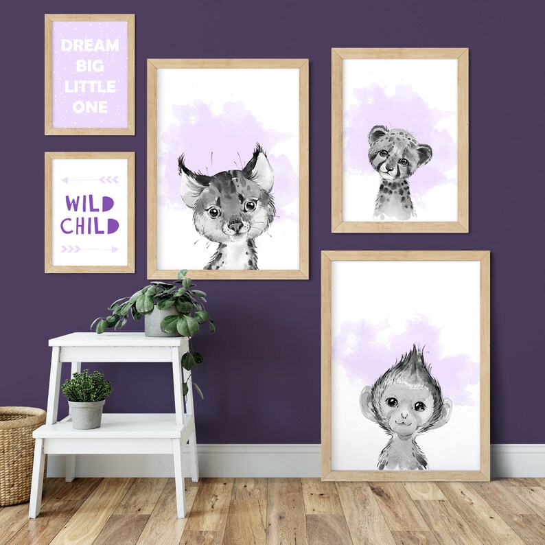 Purple Nursery Prints Purple Bedroom Girl Purple Nursery Etsy Canada