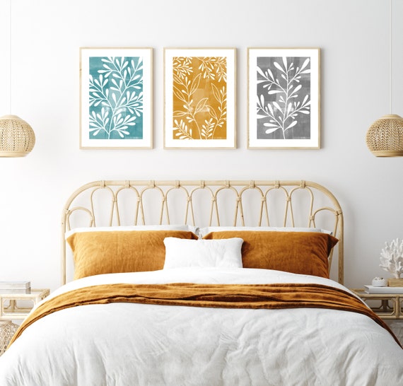 Mustard teal and 2024 grey living room