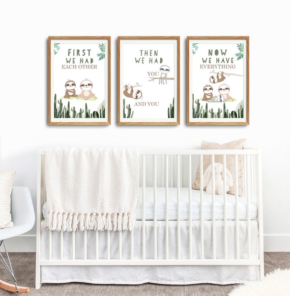sloth nursery decor