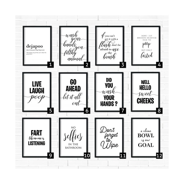 Bathroom Wall Art Etsy UK