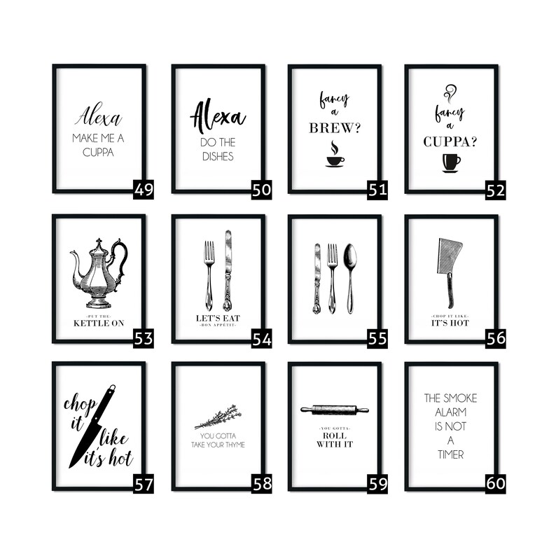 Kitchen Quotes Kitchen Decor Kitchen Gifts Kitchen Prints Etsy UK