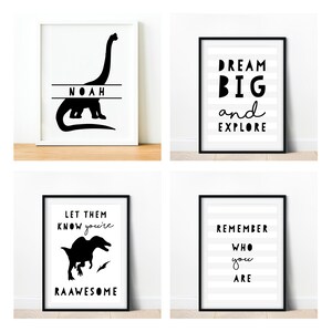 Dinosaur Pictures, Dinosaur Art, Dino Wall Art, pterodactyl print, dinosaur bones, dinosaur skeleton, dinosaur roar, boys bedroom ideas image 3