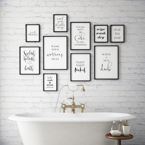Bathroom Quotes Bathroom Prints Bathroom Wall Decor Bathroom Decor