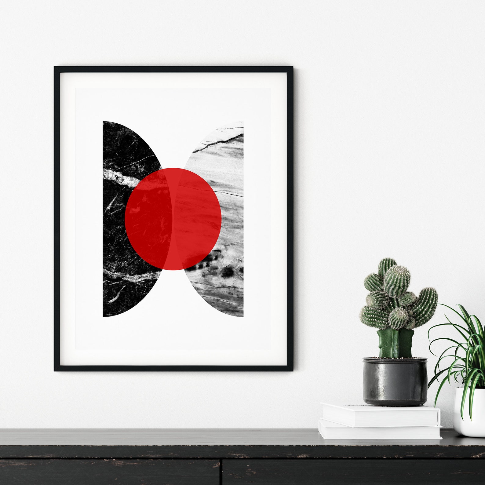 Set of 3 Red and Black Art Prints Red Wall Art Red Kitchen Etsy
