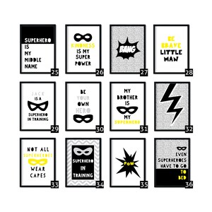 Superhero Prints Superhero Wall Art Superhero Room Decor - Etsy