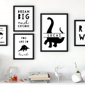 Dinosaur Pictures, Dinosaur Art, Dino Wall Art, pterodactyl print, dinosaur bones, dinosaur skeleton, dinosaur roar, boys bedroom ideas image 7