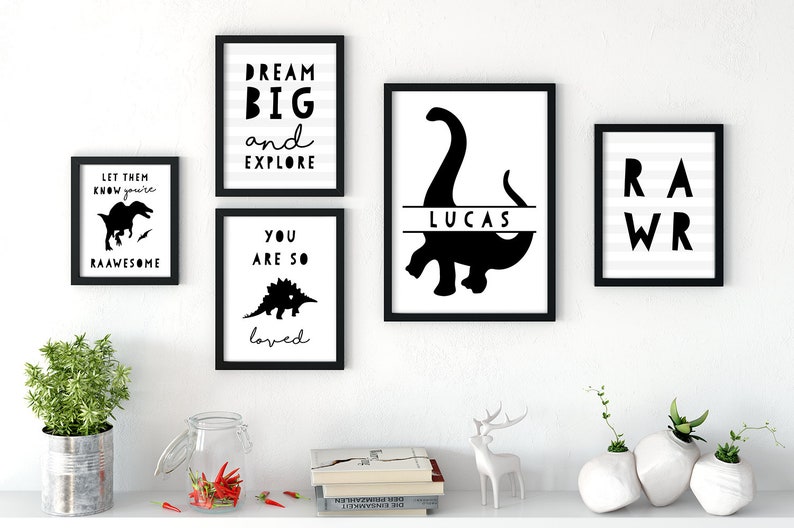 Dinosaur Pictures, Dinosaur Art, Dino Wall Art, pterodactyl print, dinosaur bones, dinosaur skeleton, dinosaur roar, boys bedroom ideas image 7